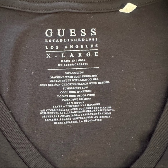 GUESS Black Roman Numeral T-Shirt - Picture 5 of 6